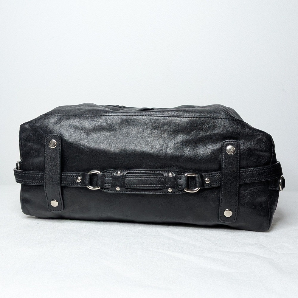 Coach Ashley Convertible Leather Satchel Hand Shoulder Bag Purse Black - Picture 8 of 15